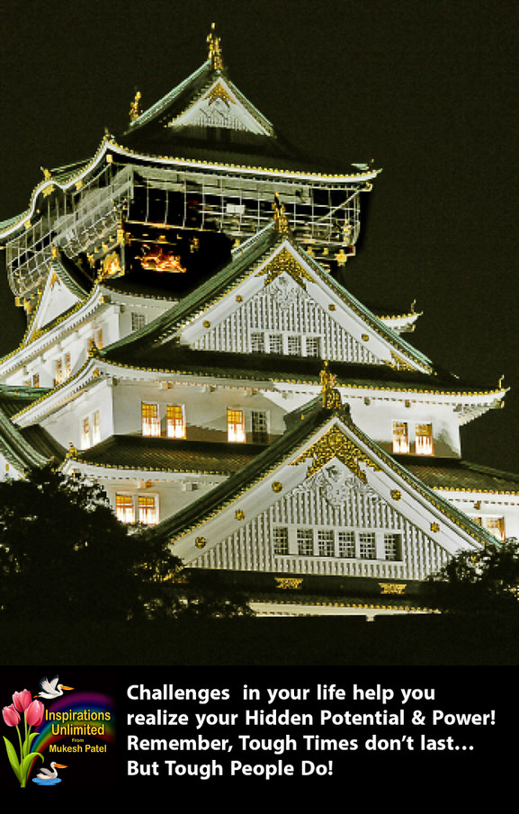 OSAKA CASTLE AT NIGHT